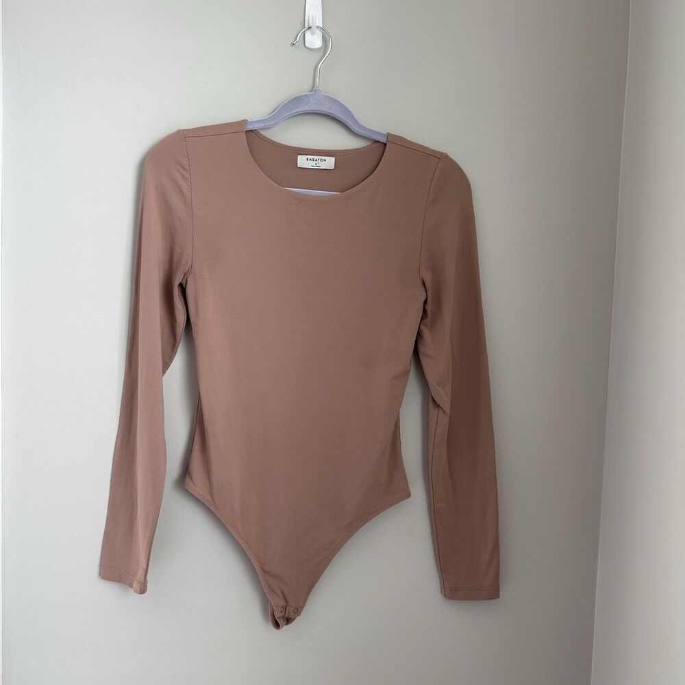 Aritzia Babaton Bodysuit Women's Medium Brown Base Layer Feminine Minimalist